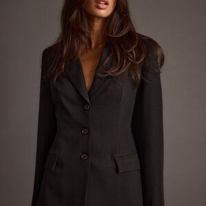 12th Tribe Kori Black Fitted Blazer Size SS